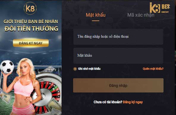 đăng nhập k8bet