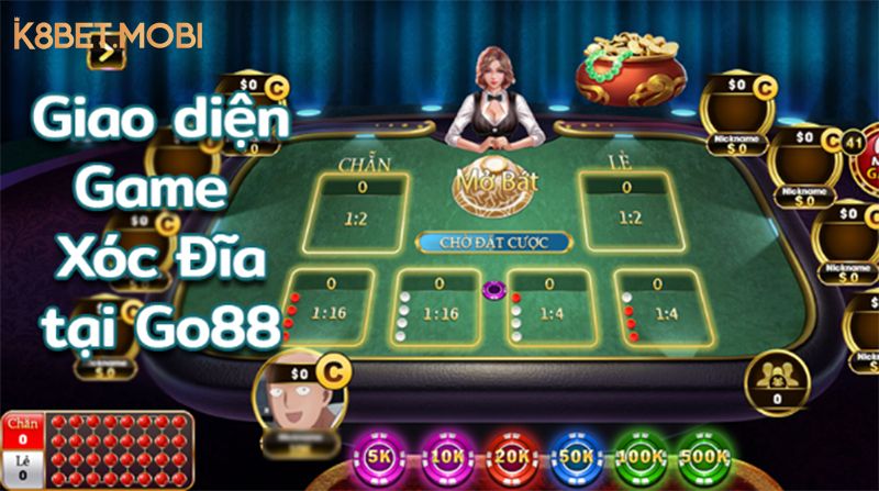 Giao diện game xóc đĩa Go88