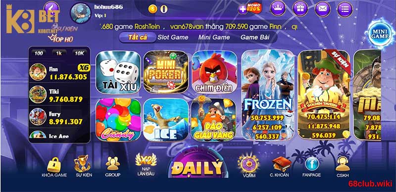 Các trò chơi tại cổng game sumvip